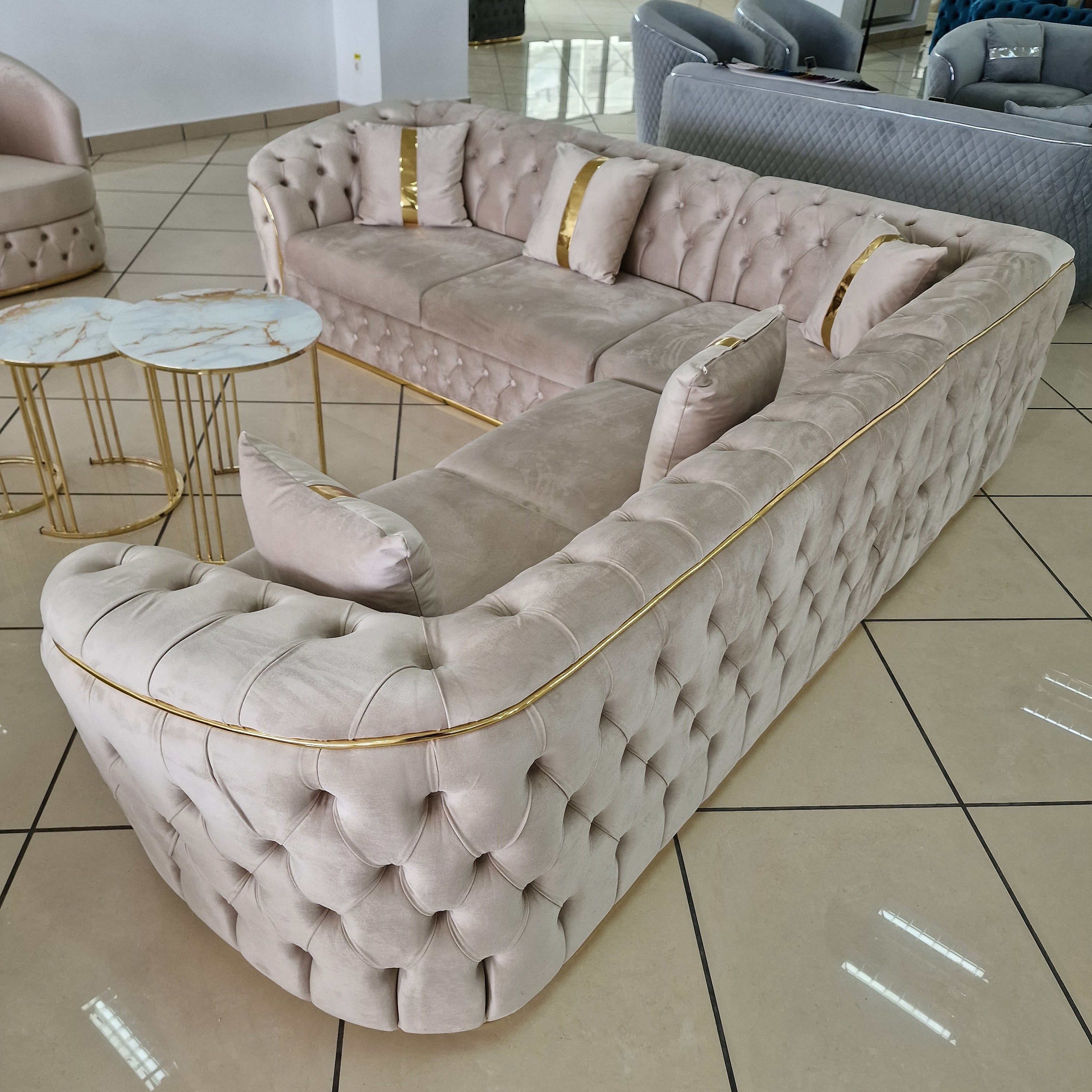Set canapele tapițate living - Lugano (Stoc disponibil)