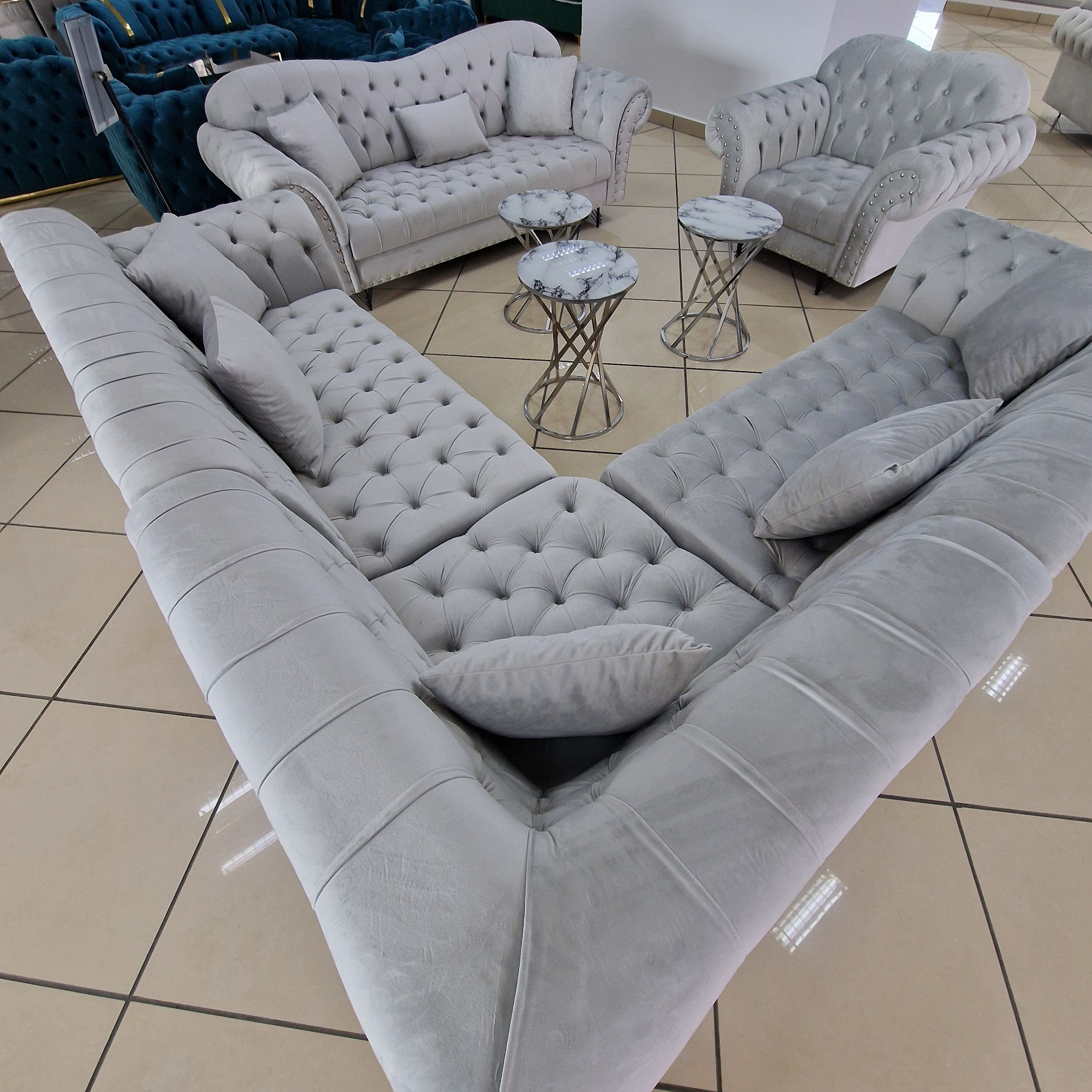 Set canapele tapițate living - Dina