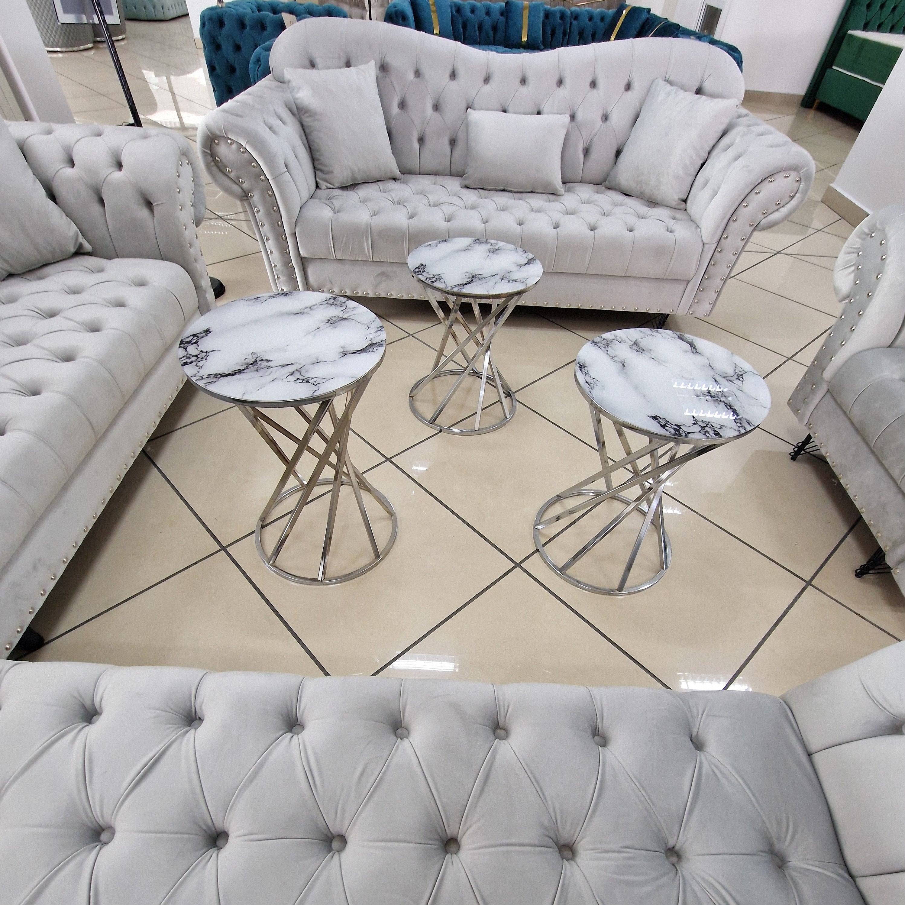 Set canapele tapițate living - Dina