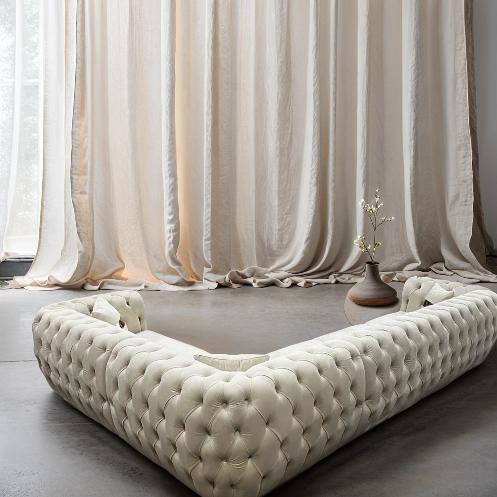 Colțar catifea, fix, Cicago - Stil Chesterfield