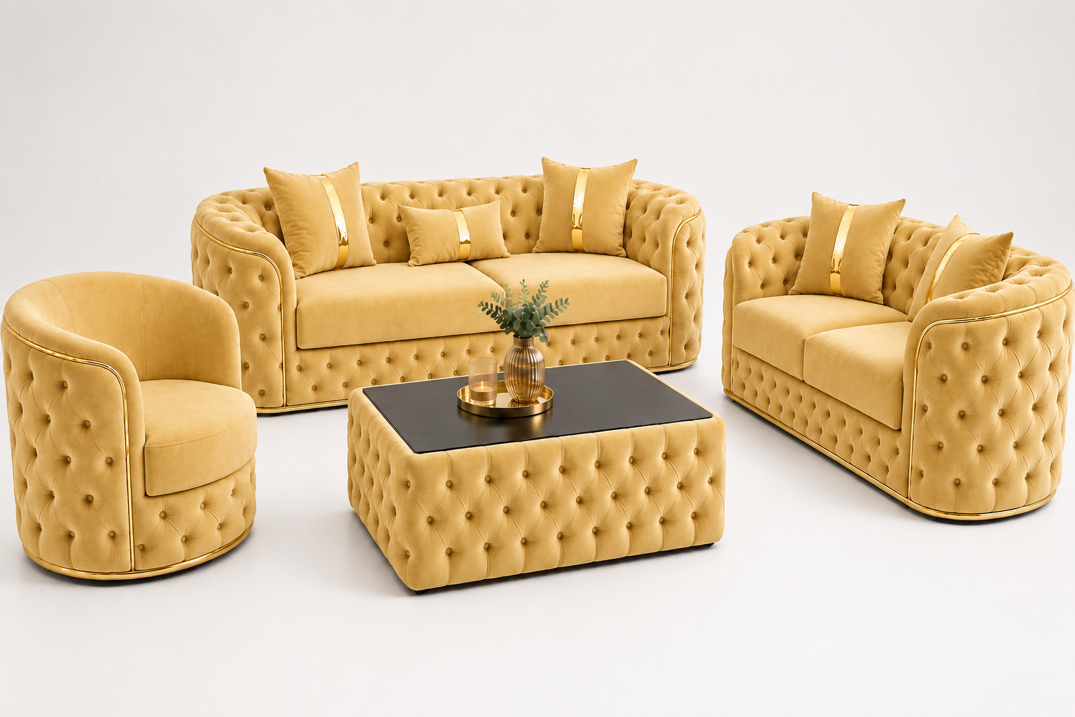Set Canapele 3+2+1+ masa cafea Lugano – Culoare 08