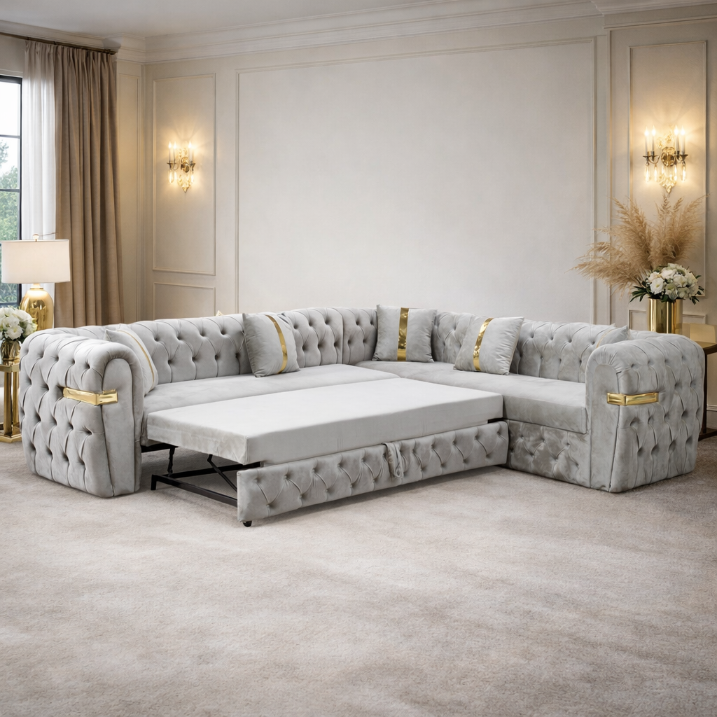 Colțar catifea, extensibil, Cicago - IMPACT MOB