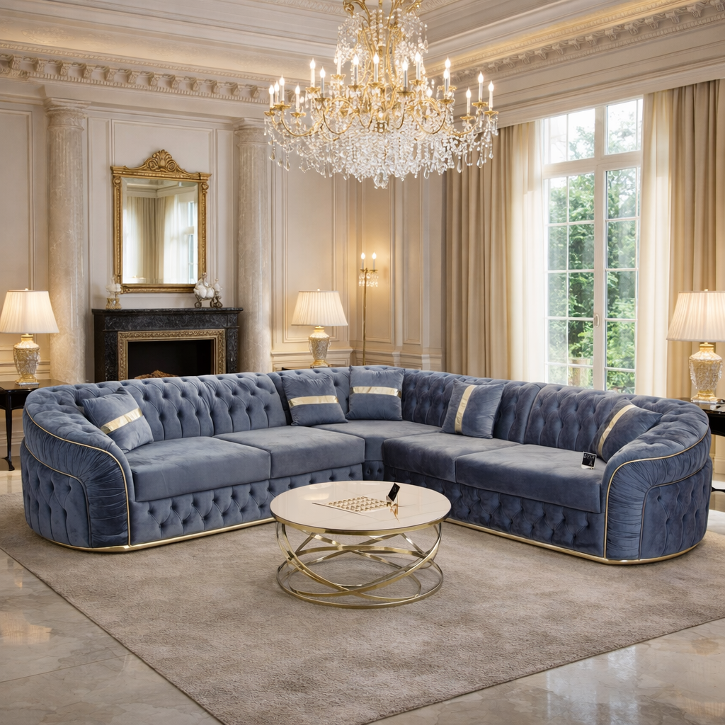 Canapea Xtreme tapitat cu catifea, model Impact Mob, în nuanțe elegante, cu design modern și confortabil pentru sufragerie.