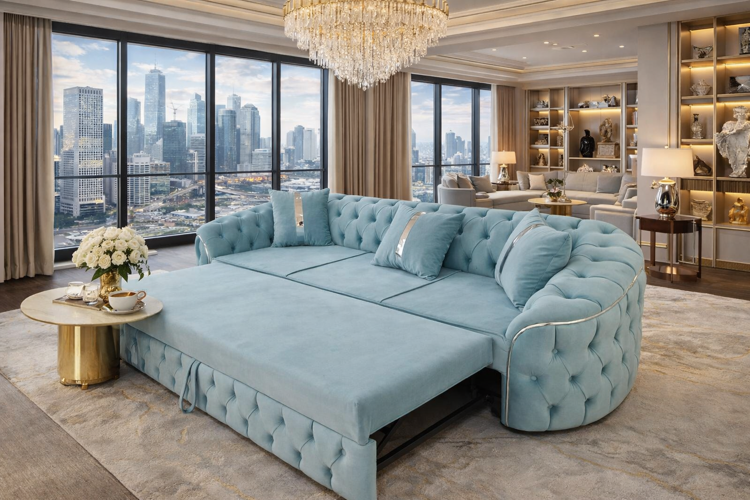 Canapea Lugano Extensibila tapitat catifea