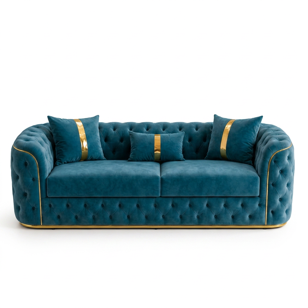 Set Canapea Fixă + 2 Fotolii + Măsuță de Cafea Lugano – Culoare 19