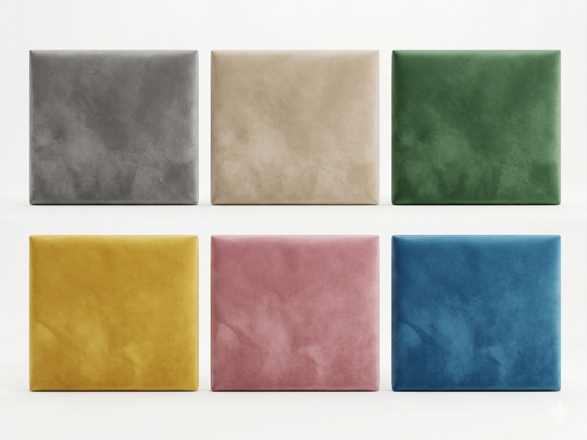 Panou decorativ tapitat patrat de 35x35cm, brand IMPACT MOB, cu design modern și textură moale, pentru interior elegant.