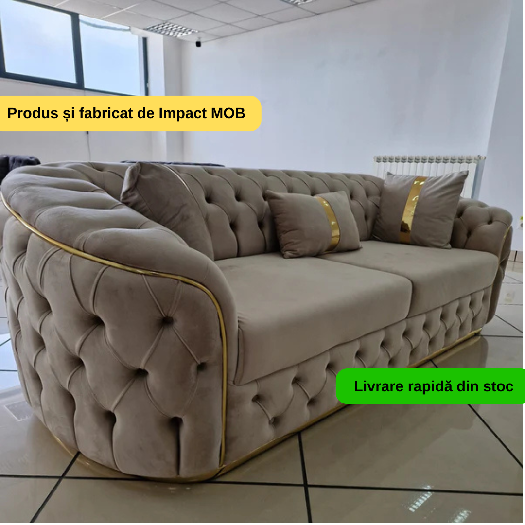 Set canapele tapițate living - Lugano (Stoc disponibil)