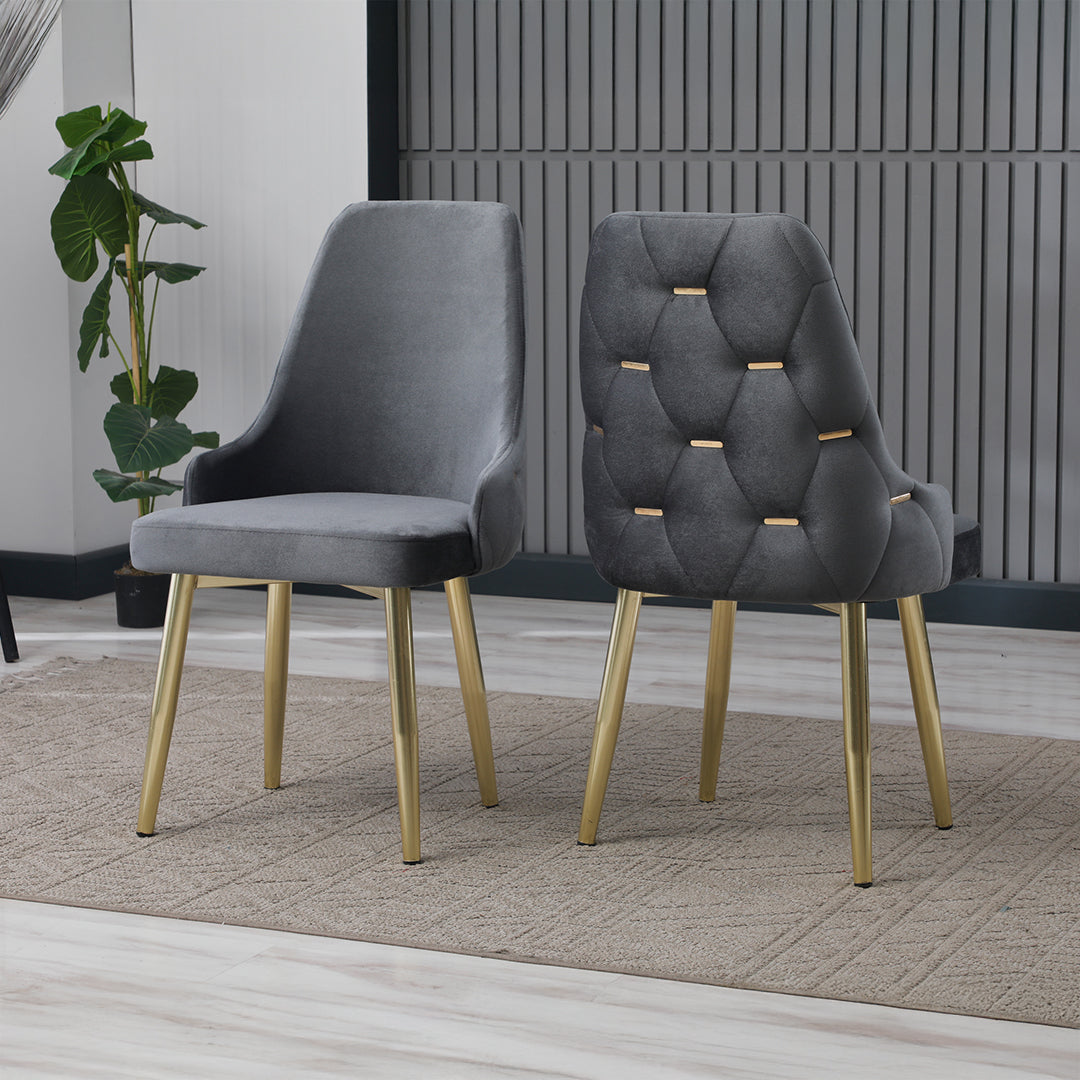 Scaun tapițat, catifea, Petek