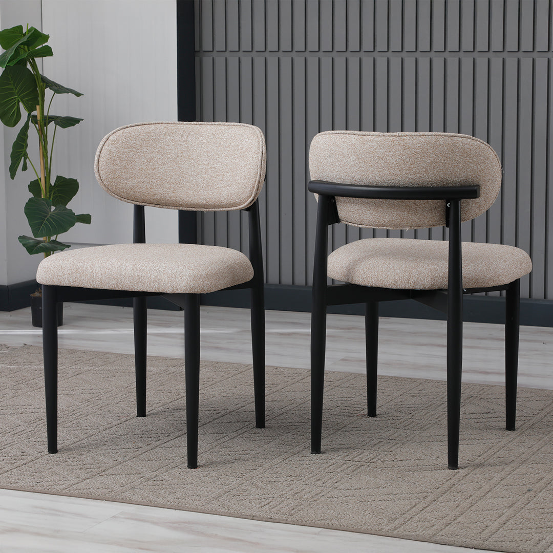 Scaun tapițat, catifea, picioare negre, Polo