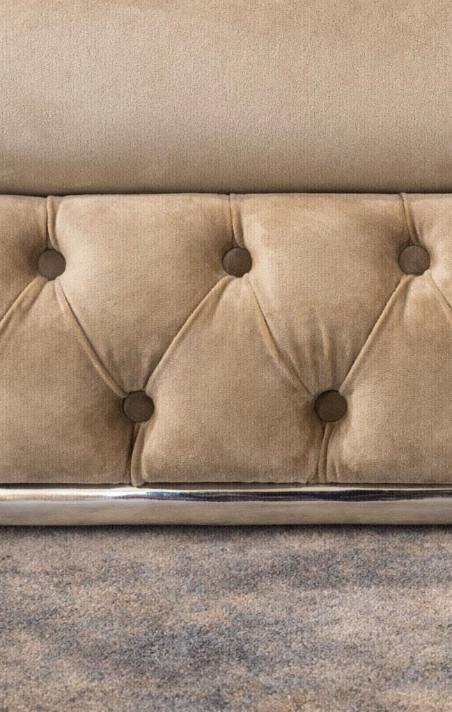 Impact Mob Lugano velvet upholstered corner sofa, 480cm x 180cm, featuring plush velvet fabric and modern design.