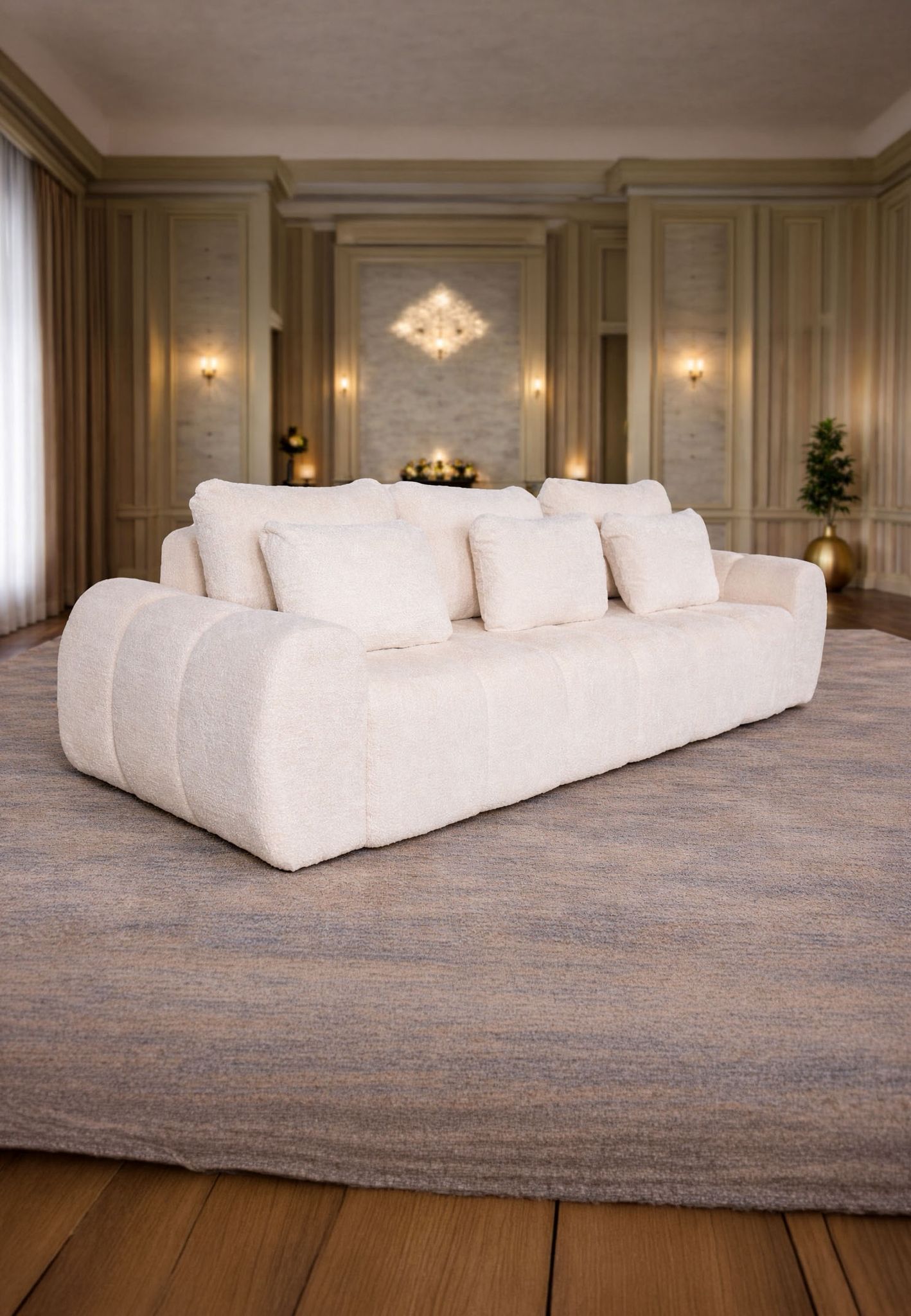 Lisabona extendable sofa with storage bed by IMPACT MOB, featuring a contemporary design and a built-in storage drawer.