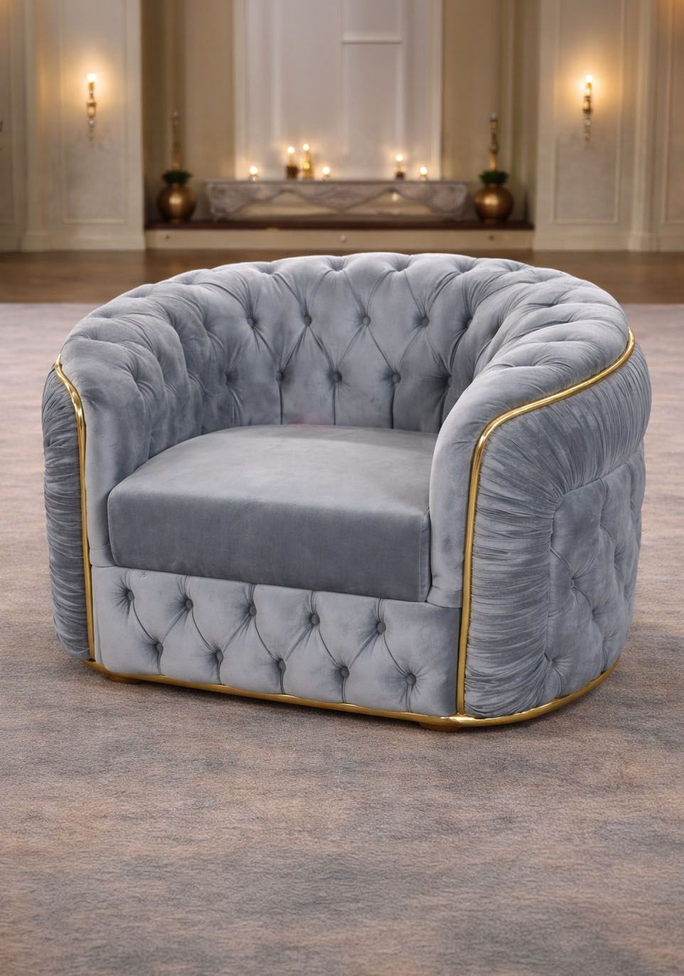 Impact Mob Xtreme 3-seat extendable sofa set with two armchairs and a coffee table in a modern living room setting.