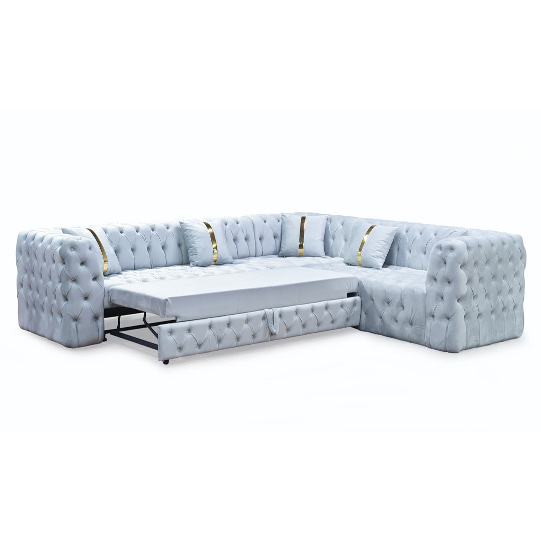 Colțar catifea, extensibil, California