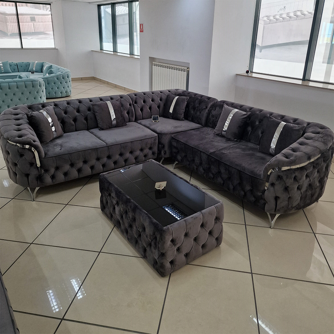 Colțar catifea, fix, Cavali