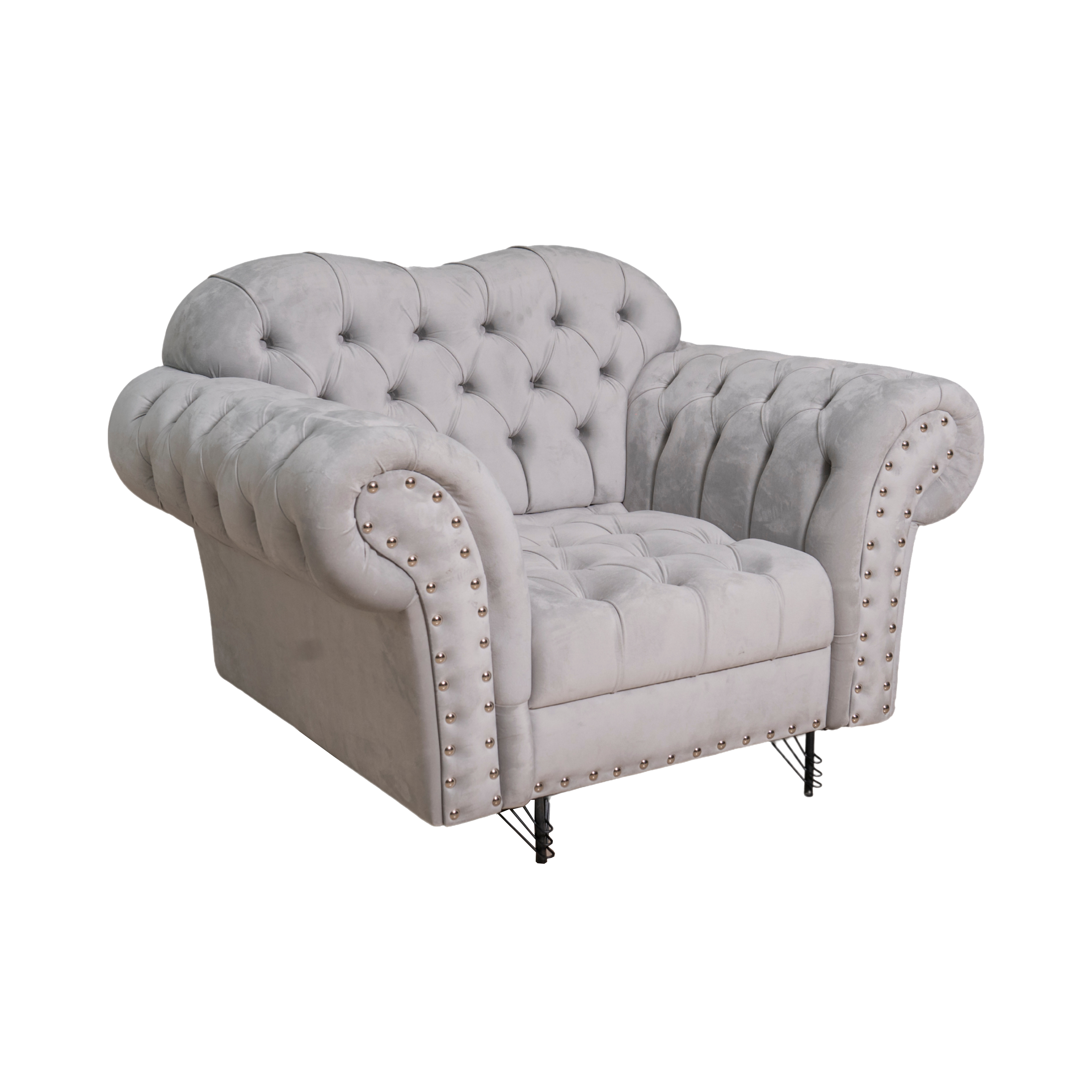 Fotoliu catifea, Dina - Stil Chesterfield