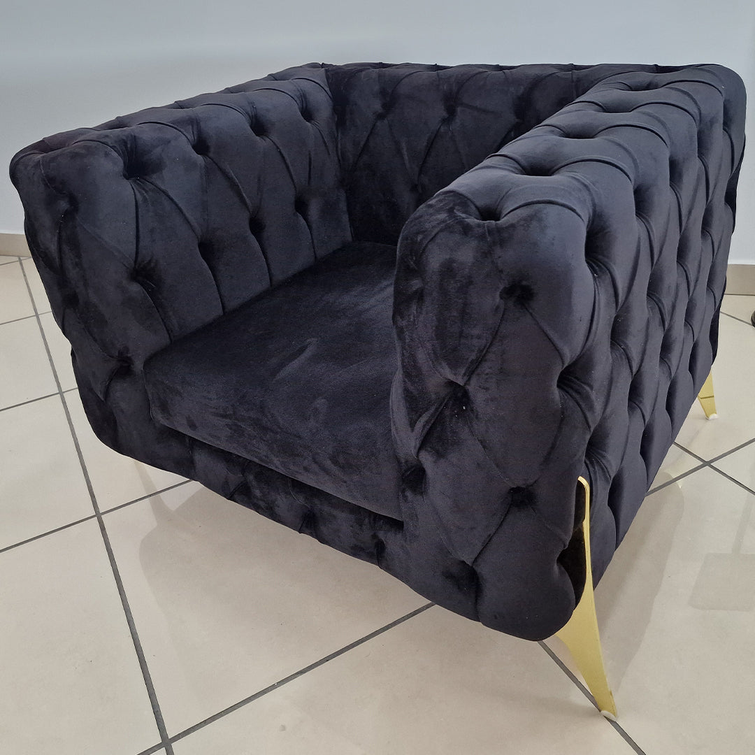 Fotoliu catifea, Kansas - Stil Chesterfield