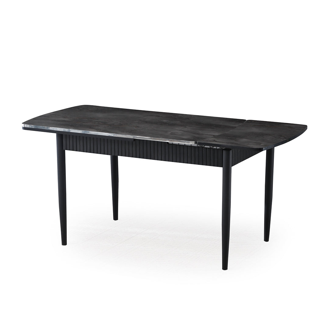 Set masă cu 6 scaune, pătrată, extensibilă, Labirent