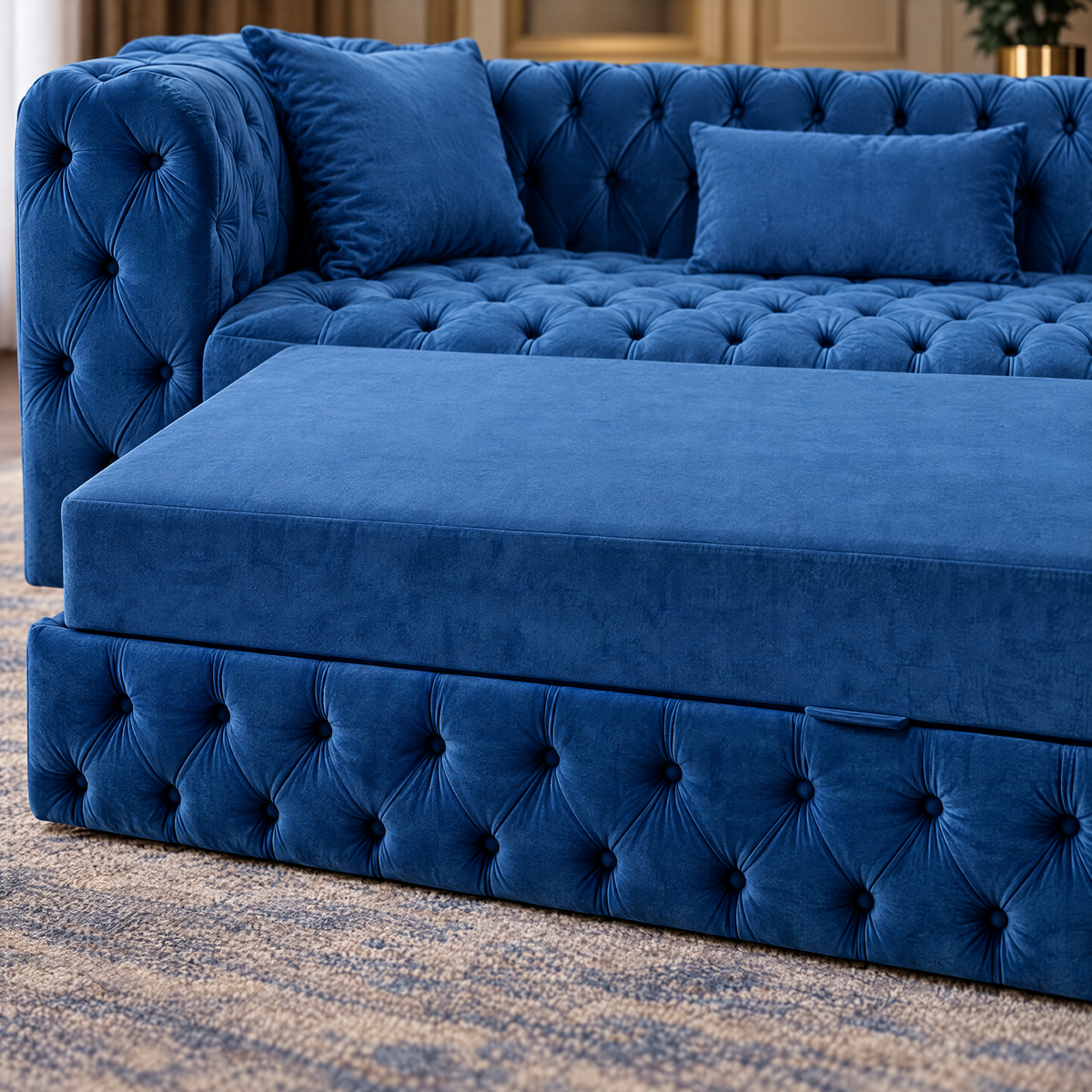 Canapea California extensibilă IMPACT MOB, dimensiuni 230×90 cm, cu tapițerie confortabilă și spațiu pentru relaxare.