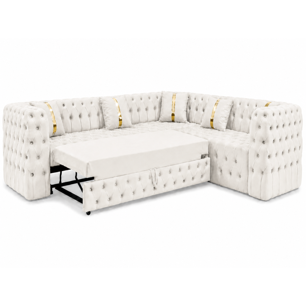 Colțar extensibil IMPACT MOB California, 270cm x 270cm, tapitat cu catifea, culoare extreme, confort și eleganță pentru living.