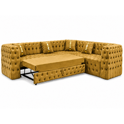 Canapea extensibilă California IMPACT MOB, tapitată cu catifea, dimensiuni 270x270 cm, model extrem confortabil.