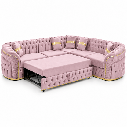 Colțar extensibil IMPACT MOB Xtreme, 270x270cm, tapitat cu catifea, design modern și confortabil pentru living.