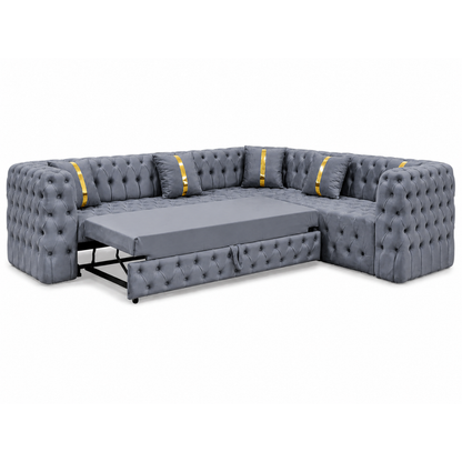 Canapea extensibilă California IMPACT MOB, 270x270cm, tapitată cu catifea, culoare extreme, confort și stil modern.