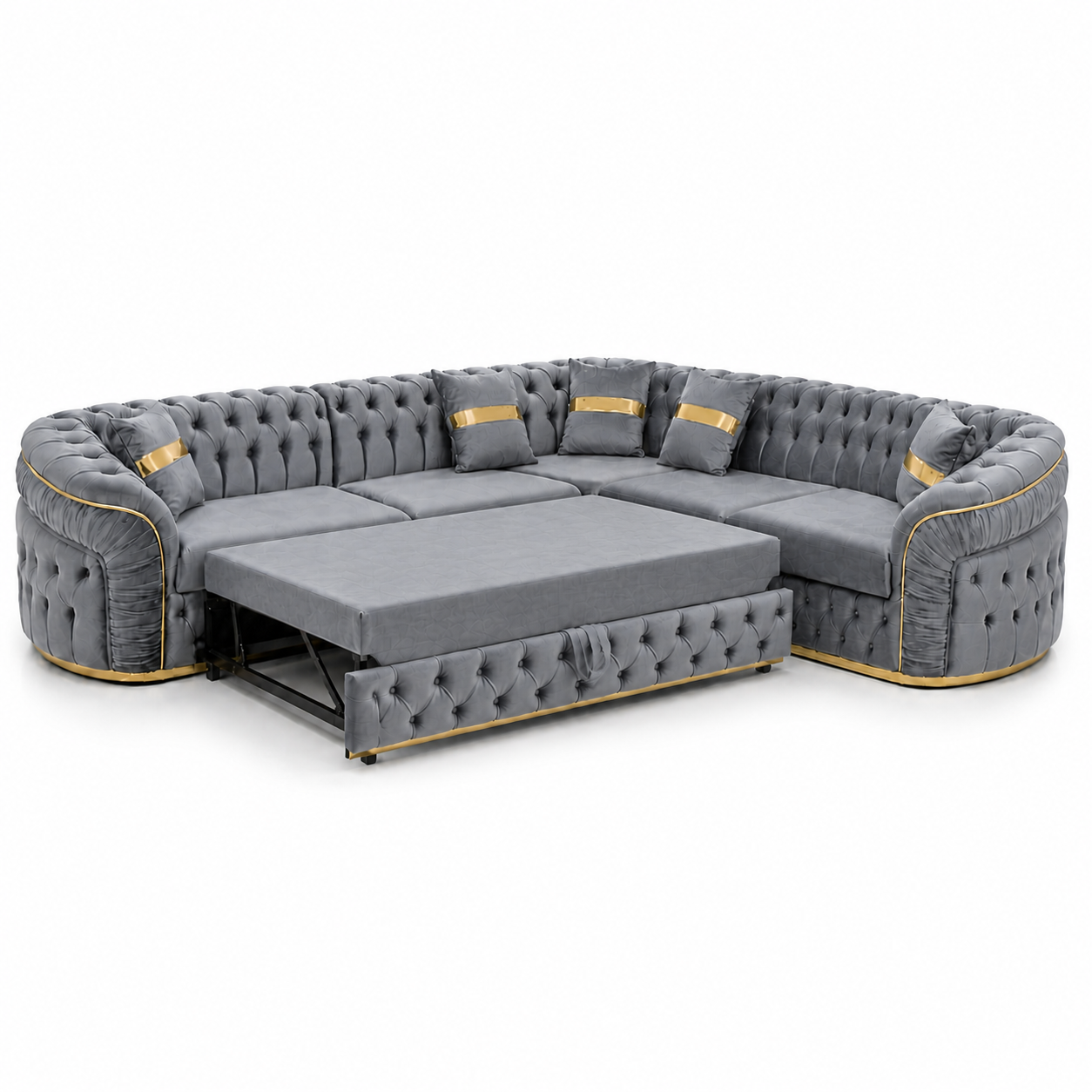 Colțar extensibil IMPACT MOB Xtreme, 270x270cm, tapitat cu catifea, design modern și confortabil pentru living.