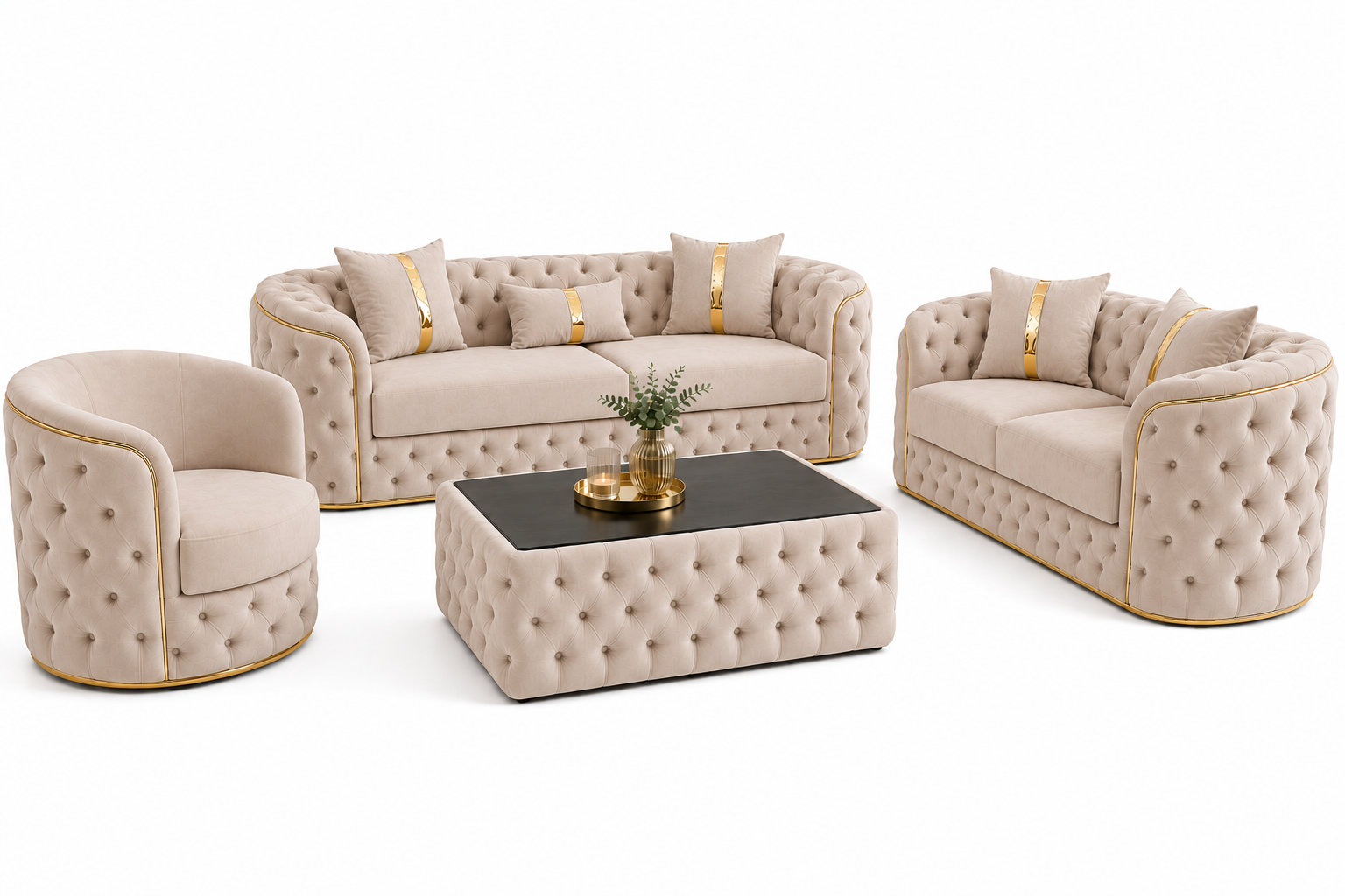 Set Canapele 3+2+1+ masa cafea  Lugano – Culoare 03