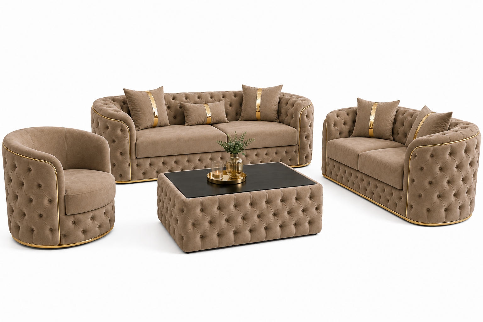 Set Canapele 3+2+1+ masa cafea  Lugano – Culoare 04