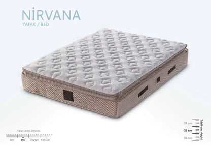 Pat tapițat cu saltea inclusă, ladă depozitare, somieră rabatabilă, catifea – Model Boxspring Nirvana