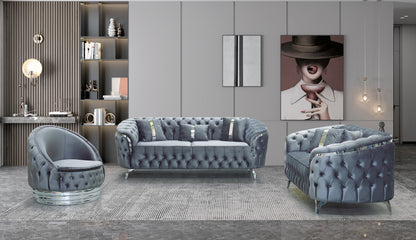 Canapea Fixa 3 locuri Cavali tapitat catifea 235x90 cm culoare 24