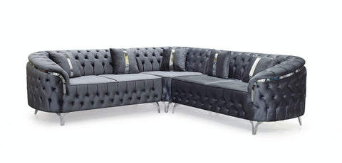 Colțar Cavali fix 270x270 cm Catifea