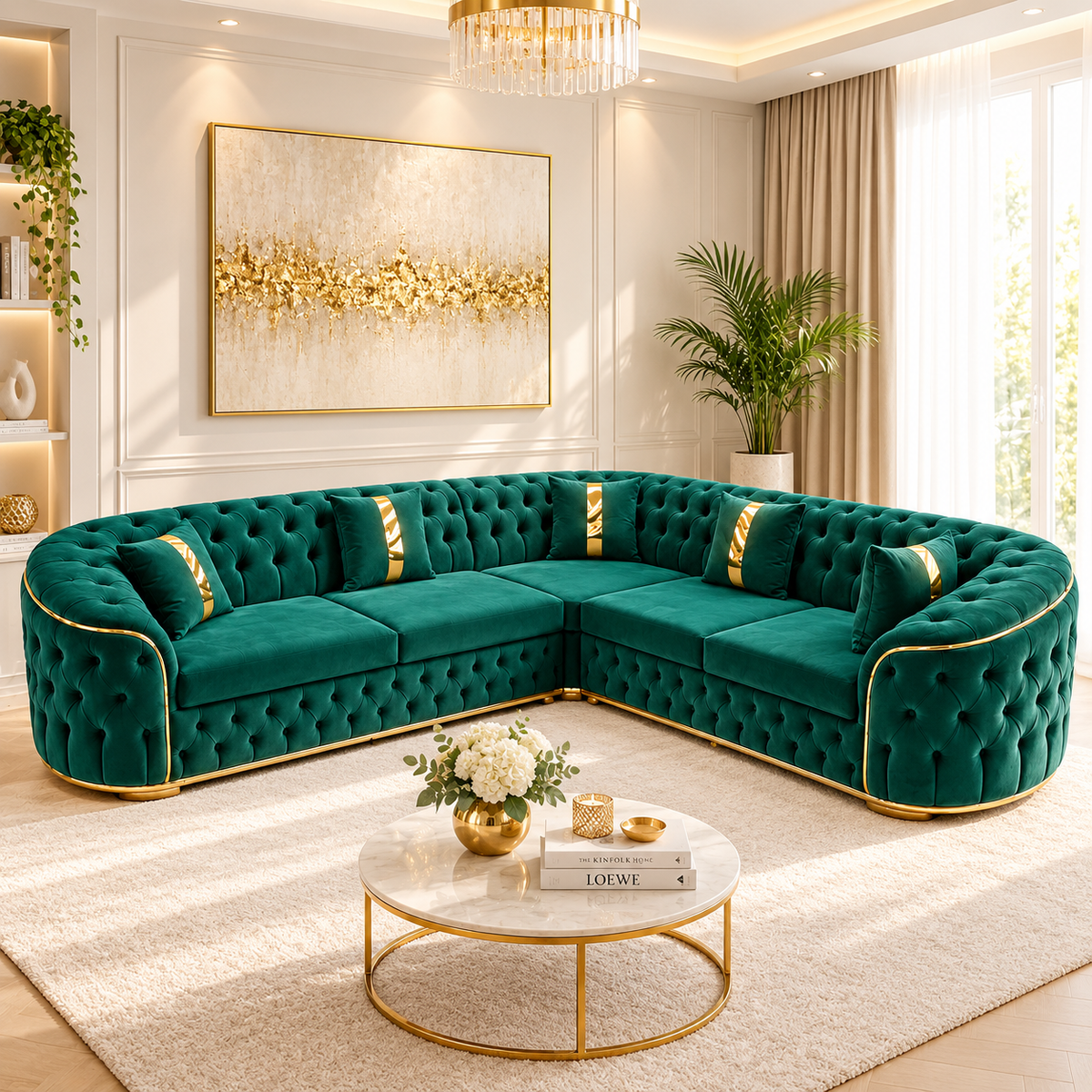 Coltar Lugano Fix / Extensibil 270 cm x270 cm tapitat catifea Culoare 12