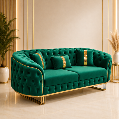 Canapea Fixa 3 locuri Baloon tapitat catifea 235x90 cm Culoare 12