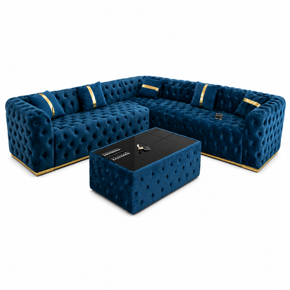Colțar California Fix IMPACT MOB, extensibil, 270x270 cm, design modern, pentru living spațios, material confortabil.