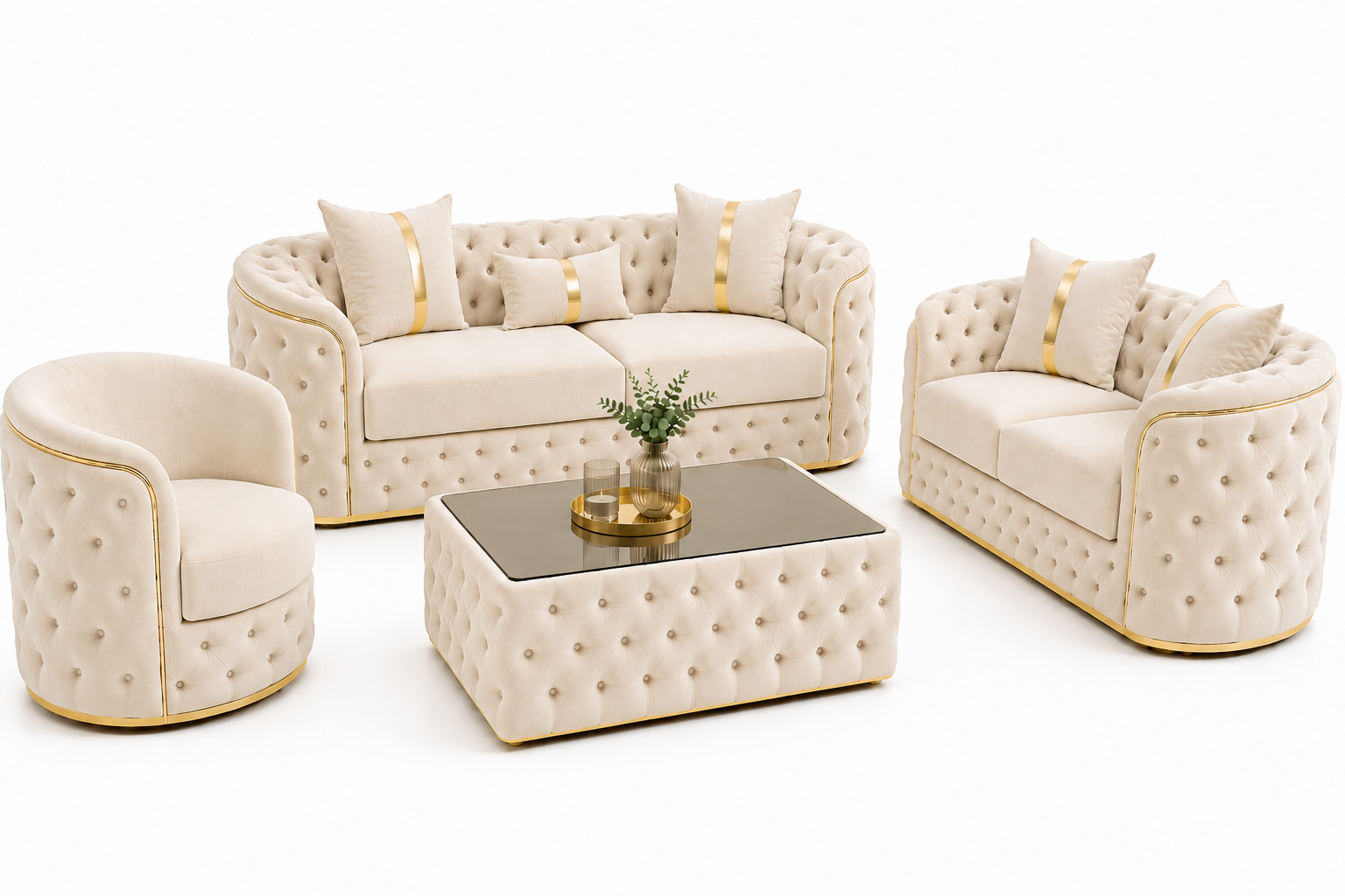 Set Canapele 3+2+1+ masa cafea  Lugano – Culoare 01