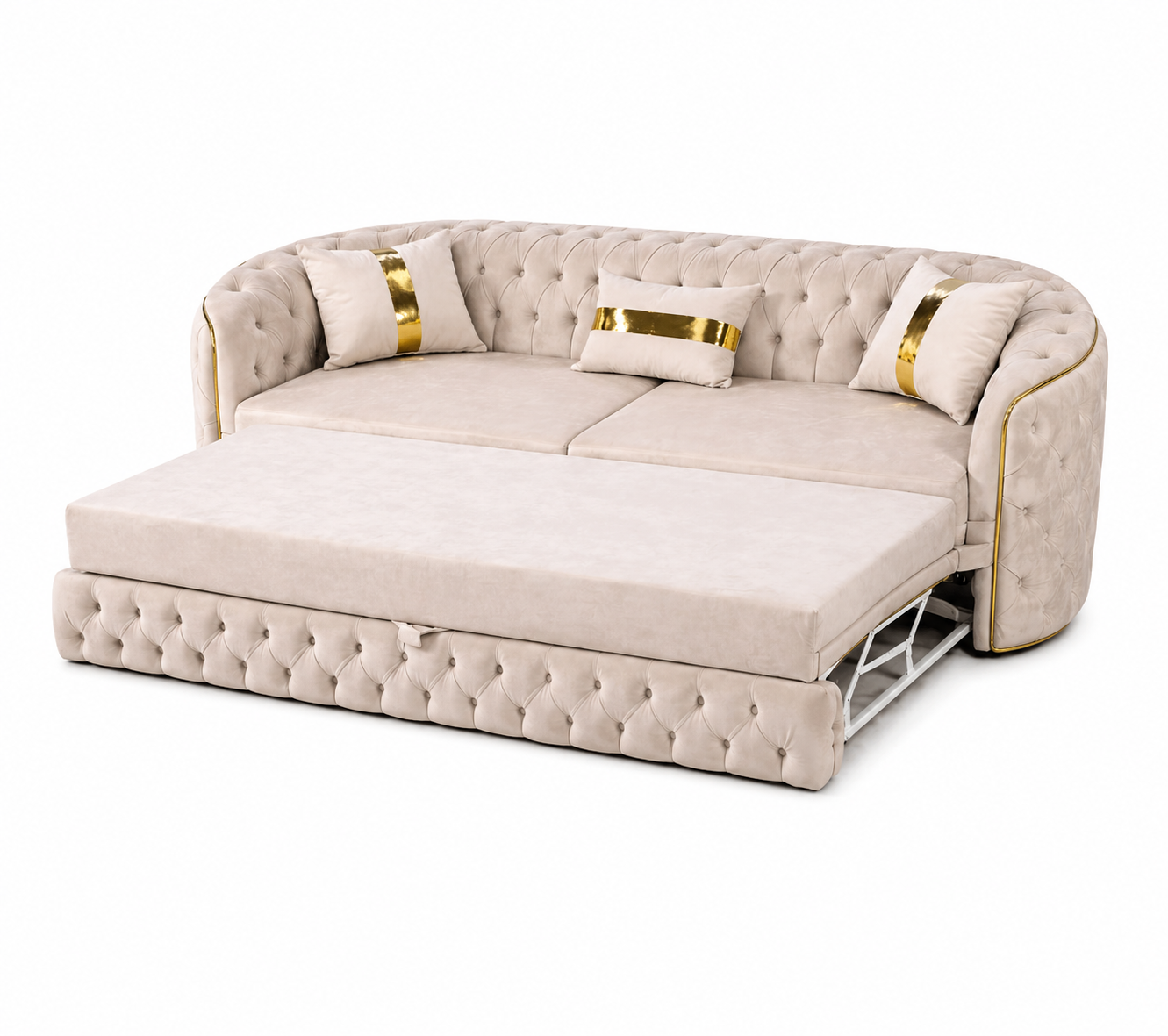 Canapea extensibilă Lugano de 230x90 cm, brand IMPACT MOB, cu tapițerie confortabilă și design modern.