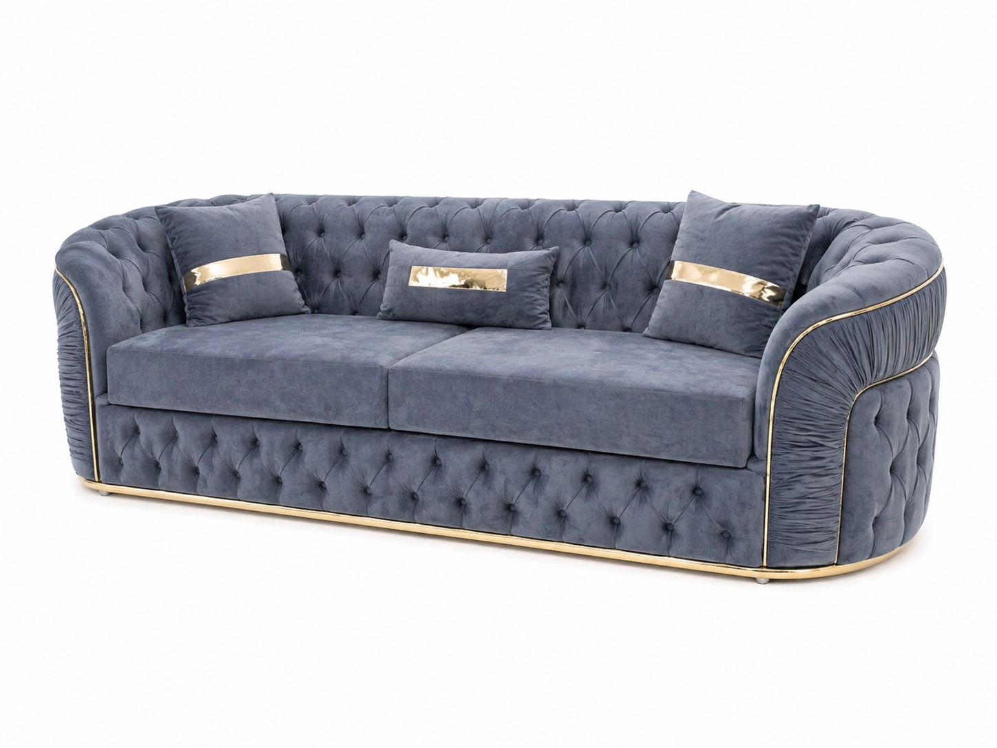 Canapea Xtreme Fixa extensibilă din catifea, 230x90 cm, brand IMPACT MOB, cu tapițerie moale și modernă, în imagine.