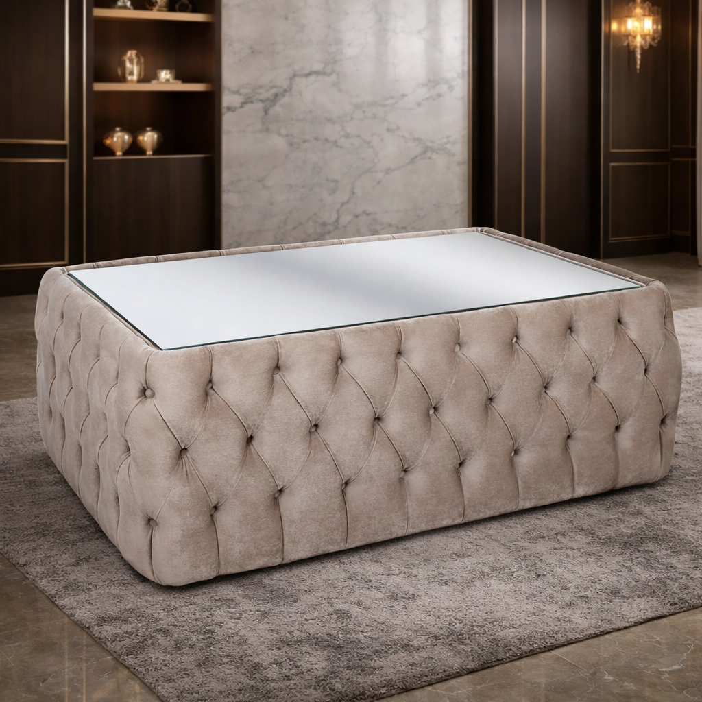 Masa de cafea Lugano tapitat catifea