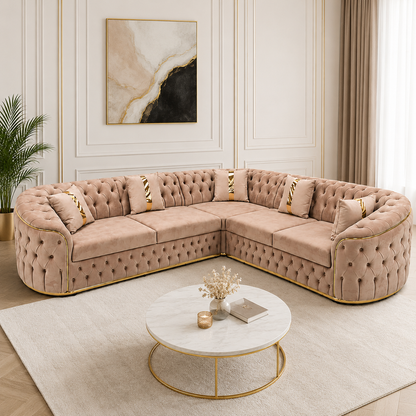 Coltar Lugano Fix Tapitat Catifea 270x270 cm