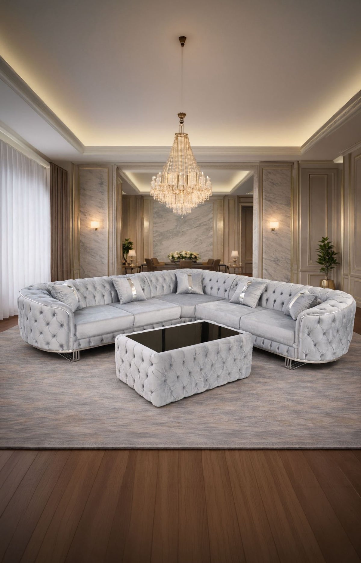 Coltar Baloon 270x270 cm tapitat catifea