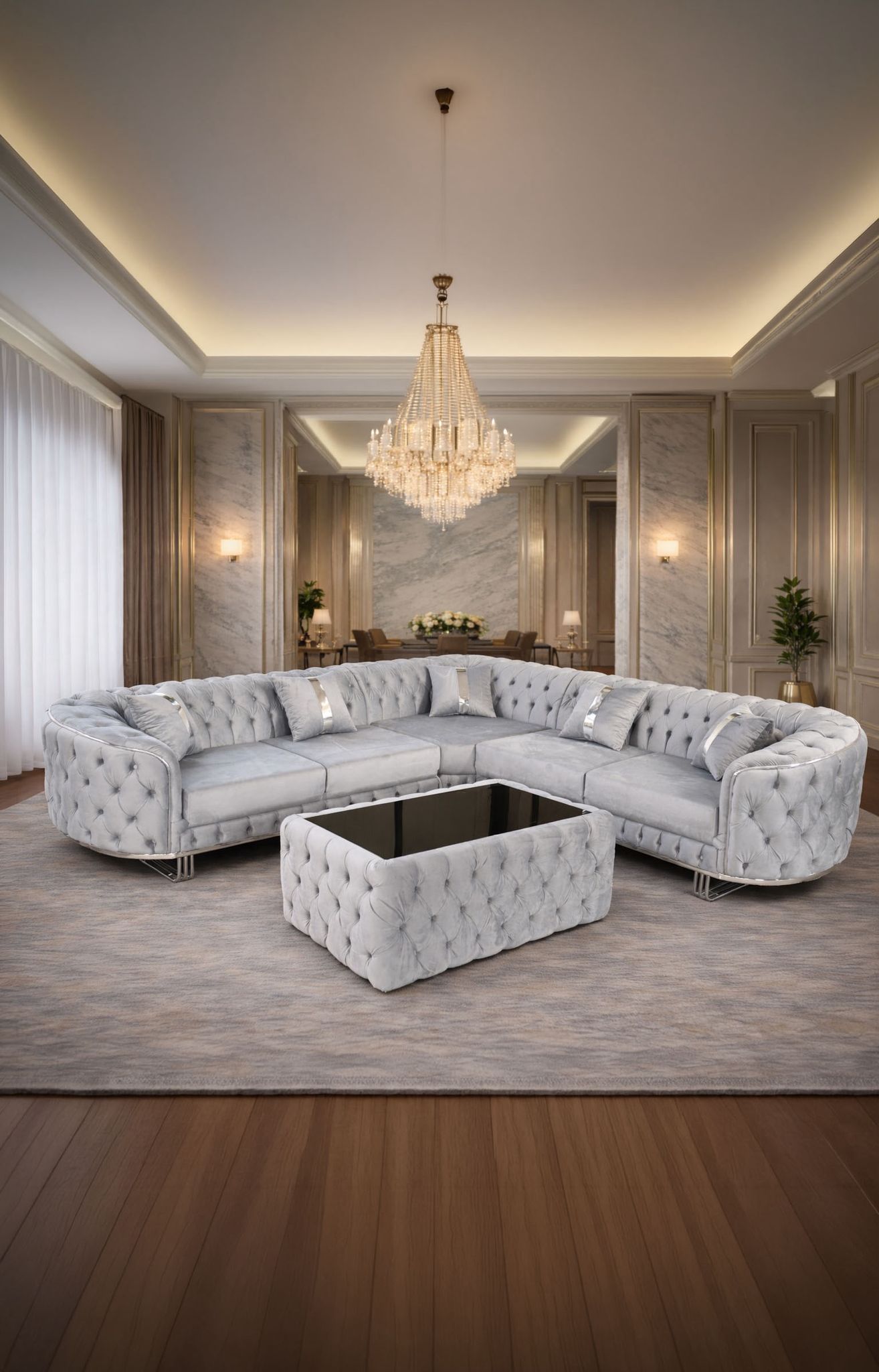 coltar-balloon-picioare-metalice-catifea-gri, coltar-living-modern-personalizat-impact-mob