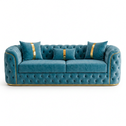 Set Canapea Fixă + 2 Fotolii + Măsuță de Cafea Lugano – Culoare 18