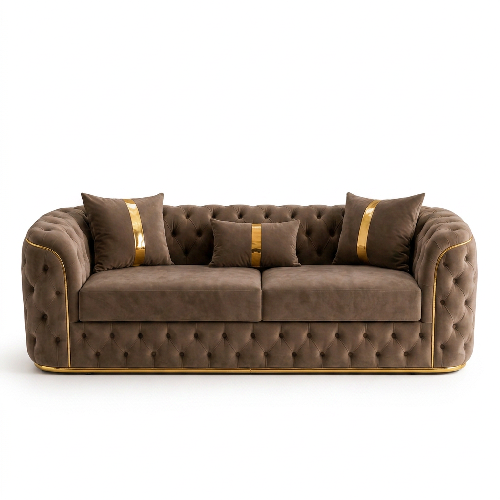 Set Canapea Fixă + 2 Fotolii + Măsuță de Cafea Lugano – Culoare 28