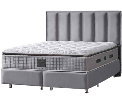 Ladă de depozitare de 30 cm a patului tapitat Boxspring Plus, ideală pentru păstrarea lenjeriilor și a pernelor.