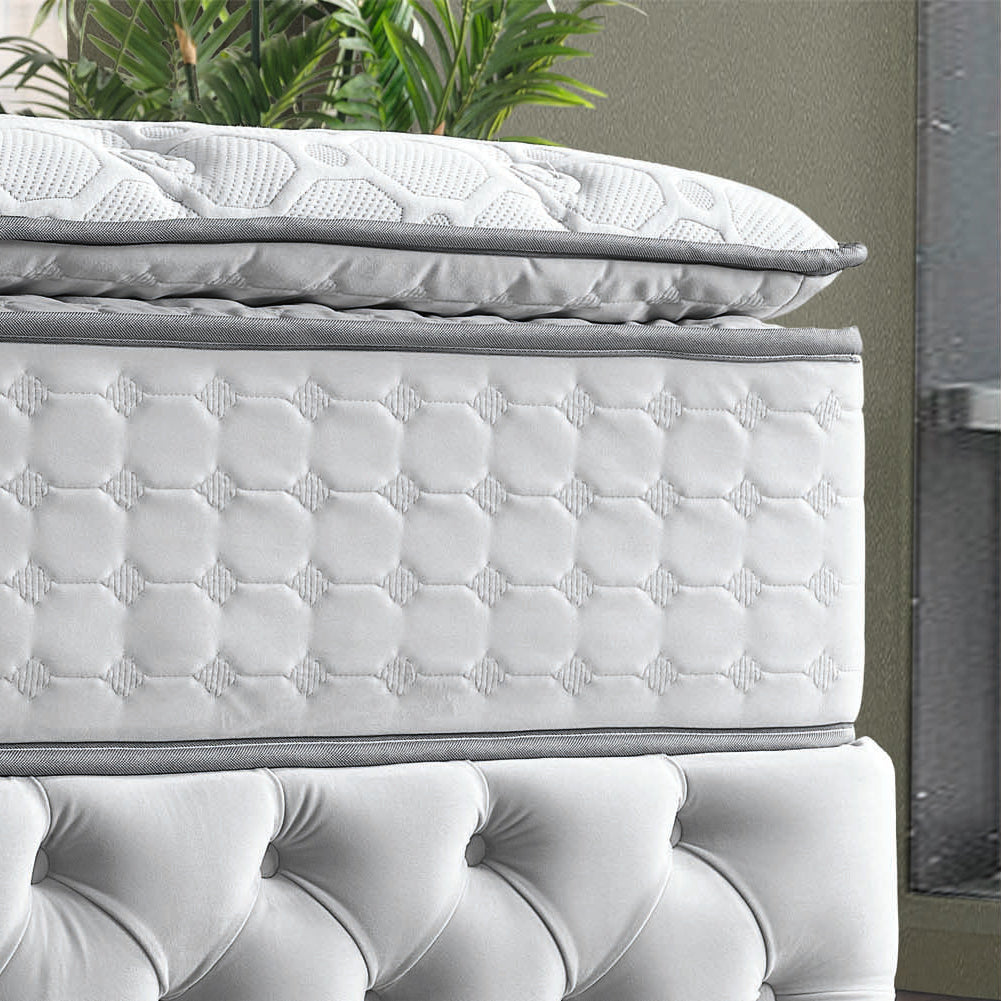 Pat Boxspring Premium din Catifea, cu Saltea și Depozitare - IMPACT MOB