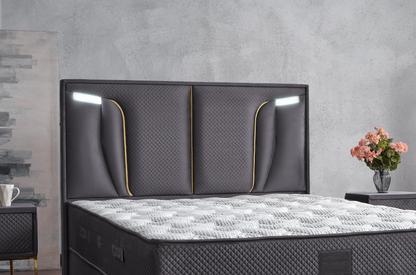 Înălțime totală la sezut de 70-72 cm a patului tapitat Boxspring R7R, facilitând accesul ușor și confortabil.