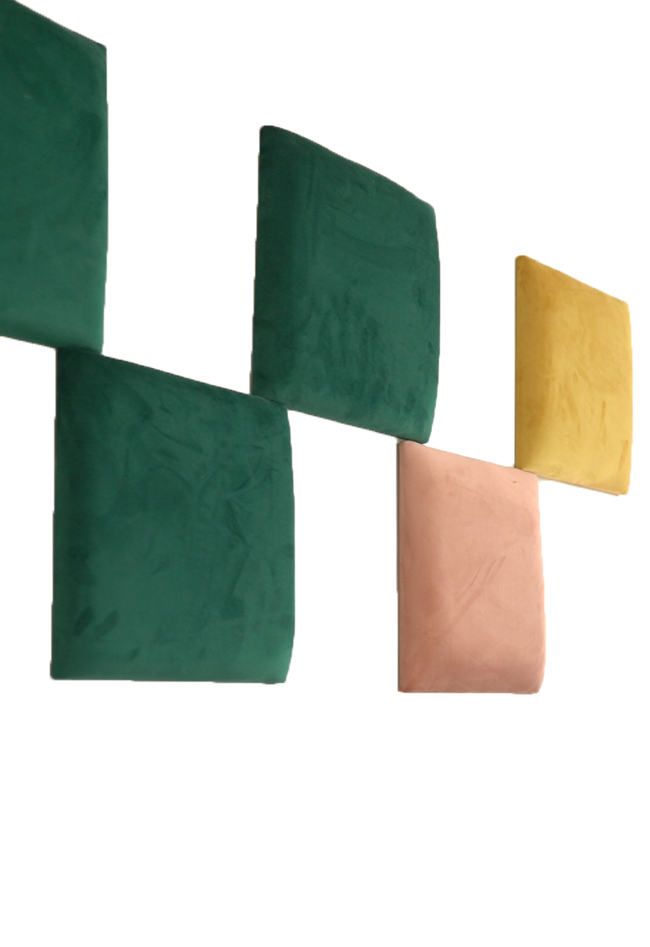 Panou decorativ tapitat pătrat de 35x35cm, brand IMPACT MOB, cu suprafață texturată și design modern pentru interior.