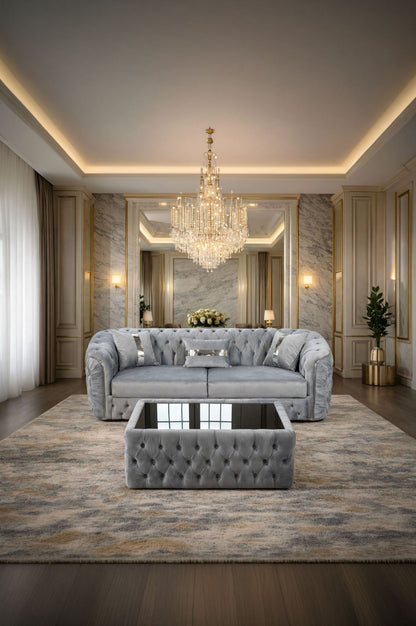 Canapea extensibilă Xtreme Fixa IMPACT MOB, tapitată cu catifea, dimensiuni 230x90 cm, în imagine.
