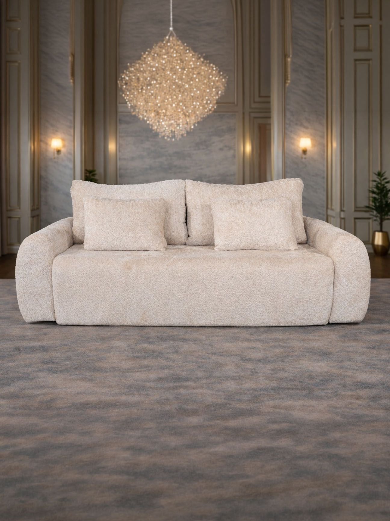 Canapea extensibilă Athena de la IMPACT MOB, cu ladă de depozitare, în nuanță modernă și design confortabil.